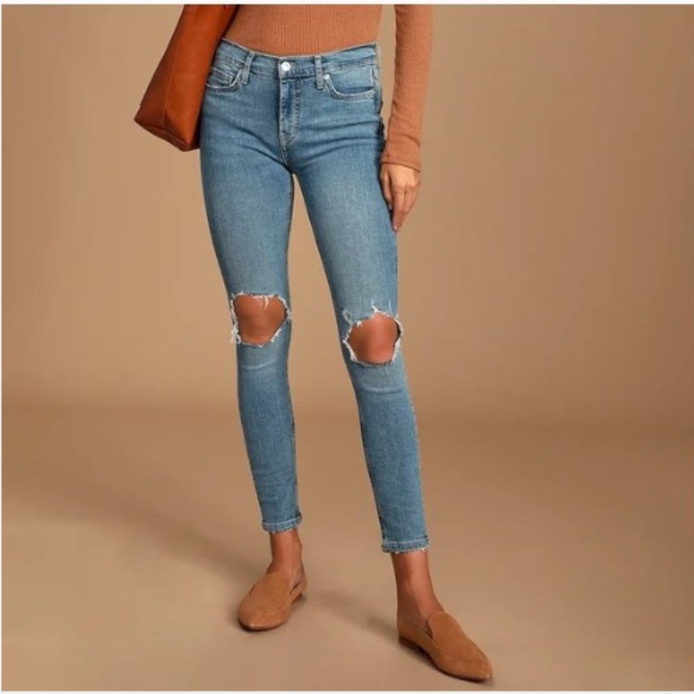 We the Free Busted Knee Skinny Jeans Size 26